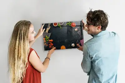 Magnetic dry erase board kitchen accessory
