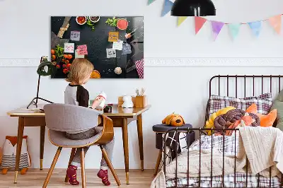 Magnetic dry erase board kitchen accessory