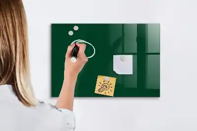 Magnetic dry erase board bottle green