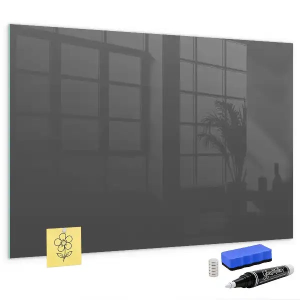 Magnetic dry erase board grey