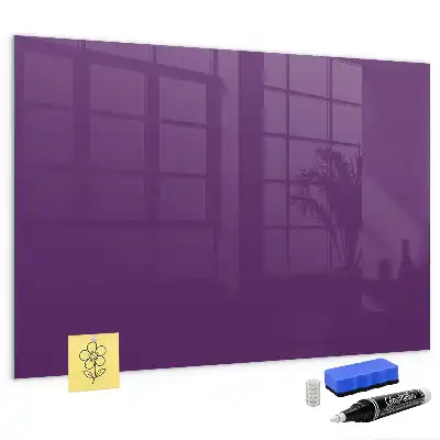 Magnetic dry erase board in purple