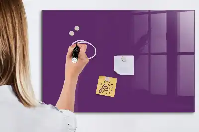 Magnetic dry erase board in purple
