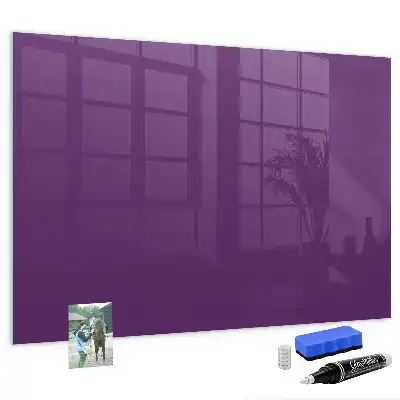 Magnetic dry erase board in purple