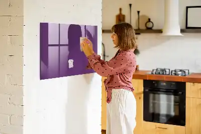 Magnetic dry erase board in purple