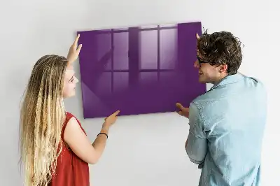 Magnetic dry erase board in purple