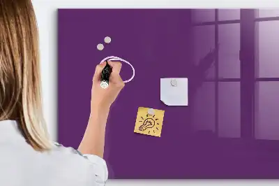 Magnetic dry erase board in purple