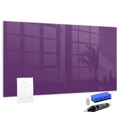 Magnetic dry erase board in purple