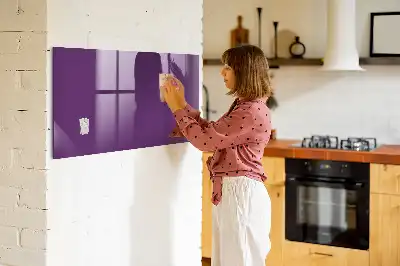 Magnetic dry erase board in purple