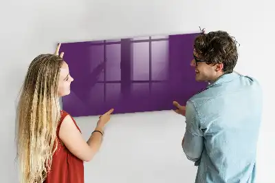 Magnetic dry erase board in purple