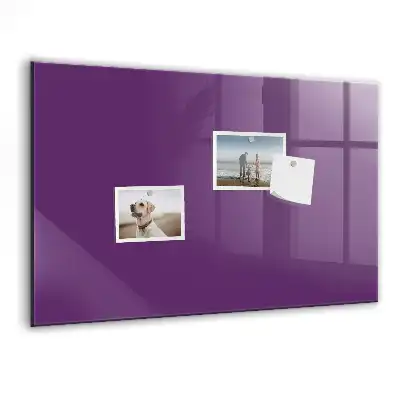 Magnetic dry erase board in purple
