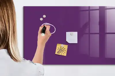 Magnetic dry erase board in purple
