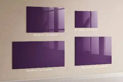 Magnetic dry erase board in purple
