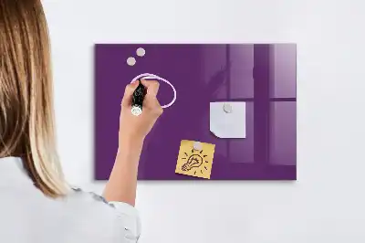 Magnetic dry erase board in purple