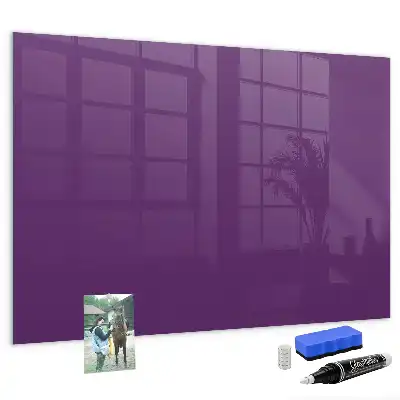 Magnetic dry erase board in purple