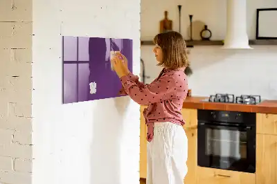Magnetic dry erase board in purple