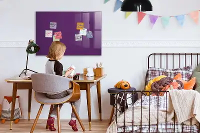 Magnetic dry erase board in purple