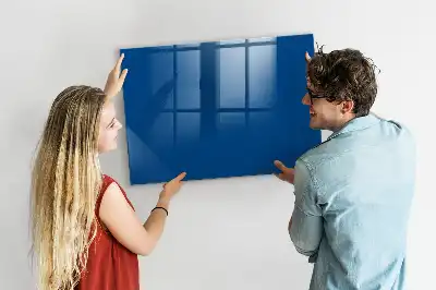 Magnetic dry erase board in navy blue