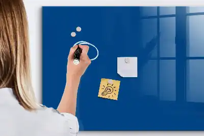 Magnetic dry erase board in navy blue
