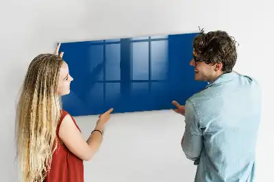 Magnetic dry erase board in navy blue