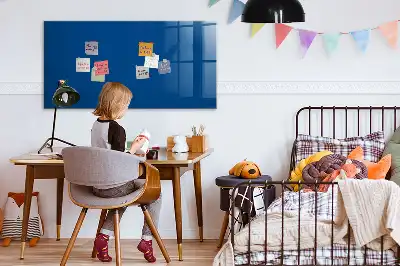 Magnetic dry erase board in navy blue