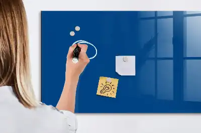 Magnetic dry erase board in navy blue