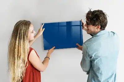 Magnetic dry erase board in navy blue