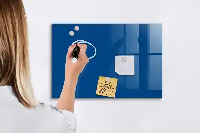 Magnetic dry erase board in navy blue