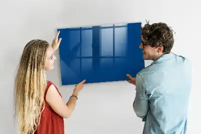 Magnetic dry erase board in navy blue