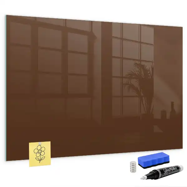 Magnetic dry erase board brown