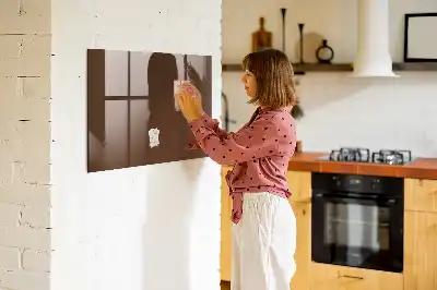 Magnetic dry erase board brown