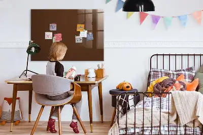 Magnetic dry erase board brown