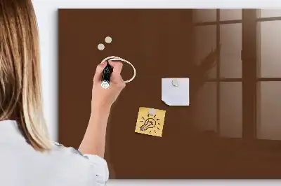 Magnetic dry erase board brown