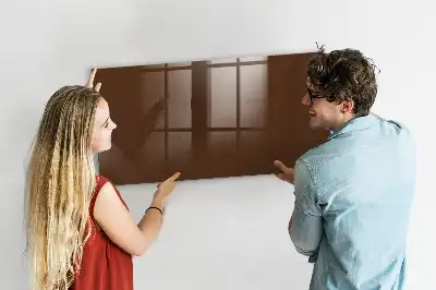 Magnetic dry erase board brown
