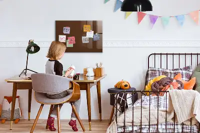 Magnetic dry erase board brown
