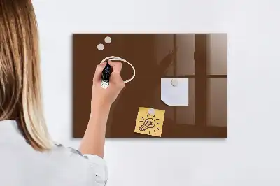 Magnetic dry erase board brown