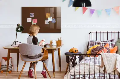 Magnetic dry erase board brown