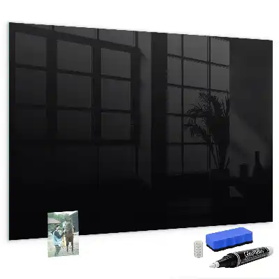 Magnetic dry erase board black