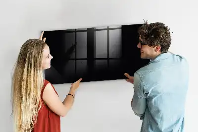 Magnetic dry erase board black