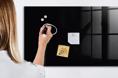 Magnetic dry erase board black
