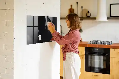 Magnetic dry erase board black