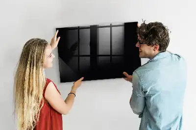 Magnetic dry erase board black