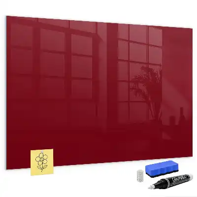 Magnetic dry erase board in burgundy