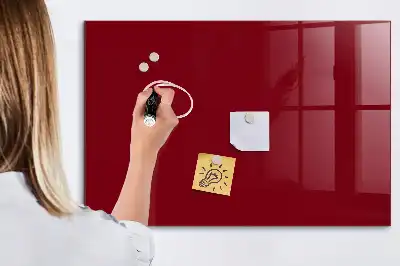 Magnetic dry erase board in burgundy