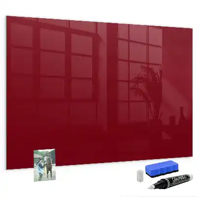 Magnetic dry erase board in burgundy