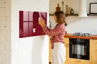 Magnetic dry erase board in burgundy