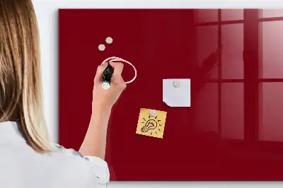 Magnetic dry erase board in burgundy
