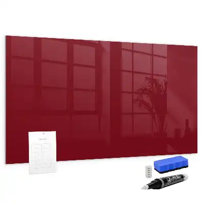 Magnetic dry erase board in burgundy