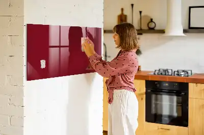 Magnetic dry erase board in burgundy