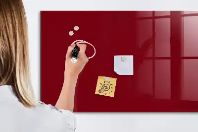 Magnetic dry erase board in burgundy