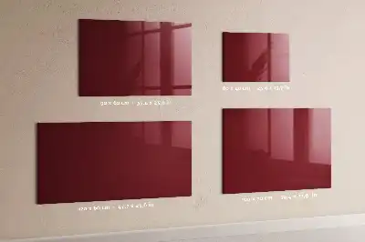 Magnetic dry erase board in burgundy